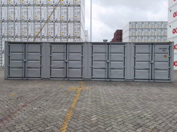 40ft High Cube '4-Door Open Side' New Shipping Container For Sale - Image 2